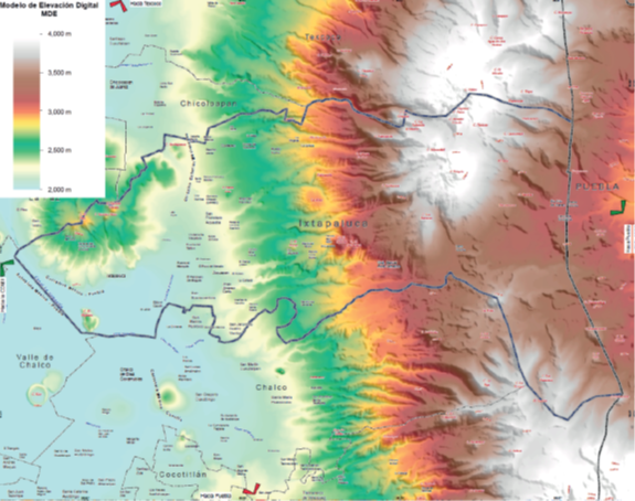 Modelo de elevaciones de Ixtapaluca